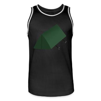 Tente Verte - Maillot de basket Homme - noir/blanc - Devant - AI Model Male 185 dark (185cm)