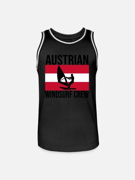 Austrian Windsurf Crew Shirt - Men's Basketball Jersey - black/white