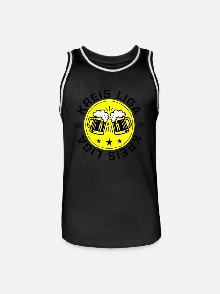 Kreisliga Bier - Männer Basketball-Trikot - Schwarz/Weiß
