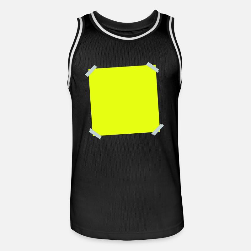 Post it - Männer Basketball-Trikot - Schwarz/Weiß