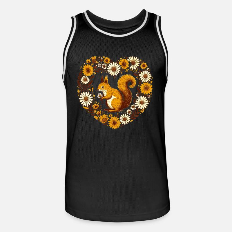 Red Squirrel - Men's Basketball Jersey - black/white