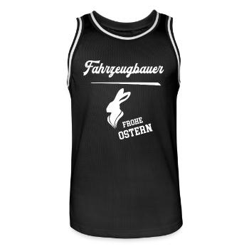 Fahrzeugbauer Frohe Ostern Ostergeschenk Meister - Männer Basketball-Trikot - Schwarz/Weiß - Vorne - AI Model Male 185 dark (185cm)