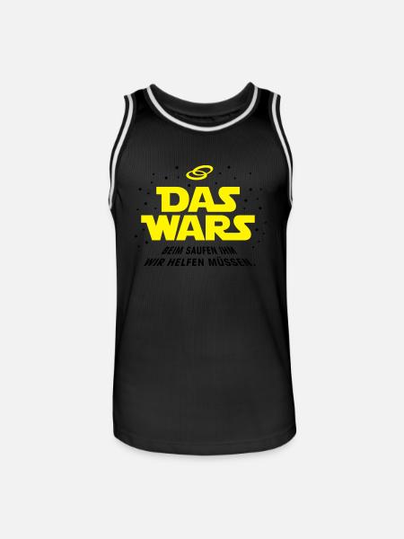 Das Wars Saufen - Männer Basketball-Trikot - Schwarz/Weiß