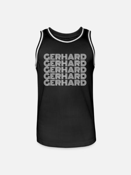 Gerhard - Men's Basketball Jersey - black/white
