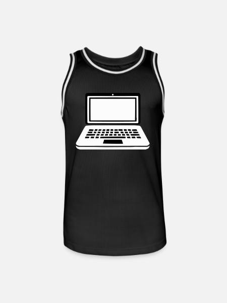 laptop - Männer Basketball-Trikot - Schwarz/Weiß