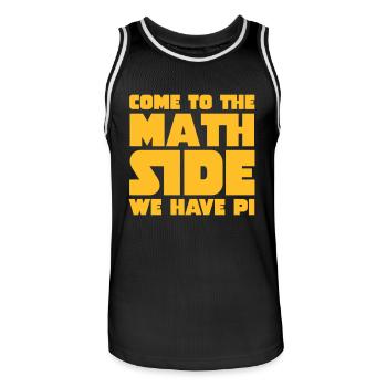 Come To The Math Side - Maillot de basket Homme - noir/blanc - Devant - AI Model Male 185 dark (185cm)