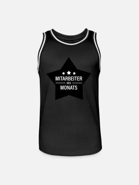Mitarbeiter des Monats - Männer Basketball-Trikot - Schwarz/Weiß