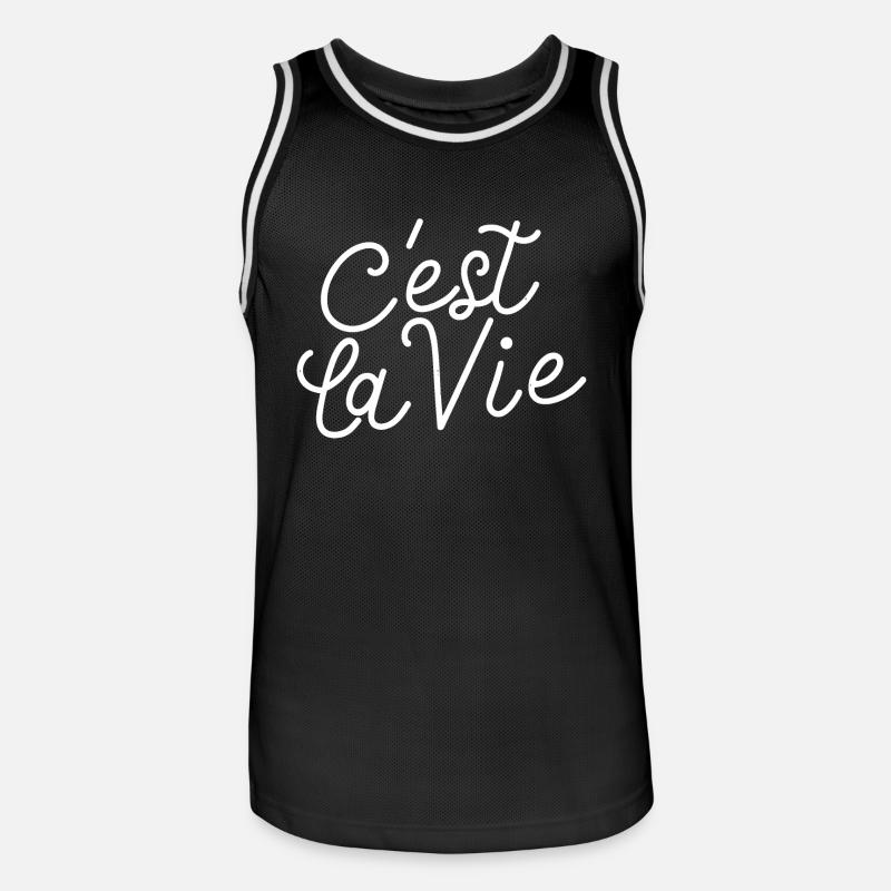 C'est la vie - Maillot de basket Homme - noir/blanc