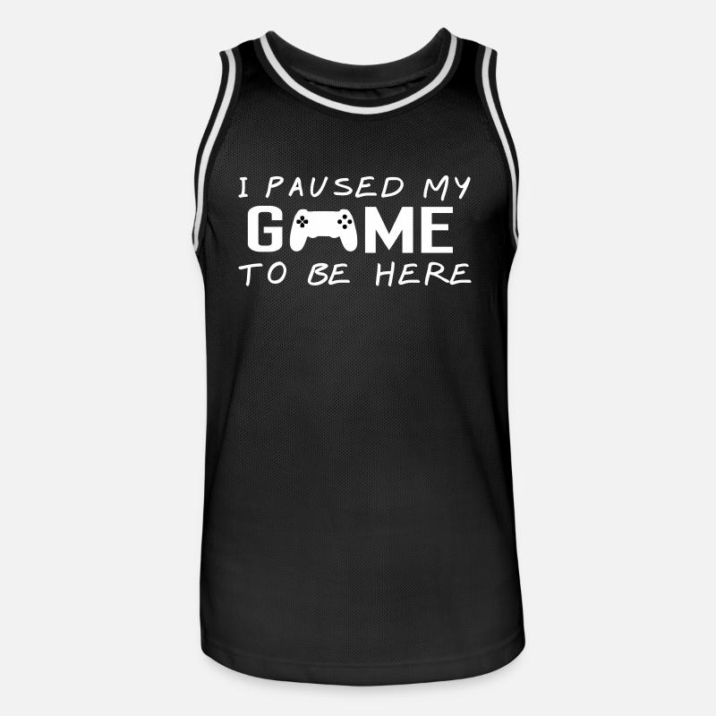 Computerspiele süchtig Sucht Controller - Männer Basketball-Trikot - Schwarz/Weiß