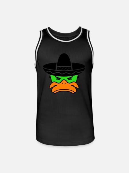 mexico duck 02 - Männer Basketball-Trikot - Schwarz/Weiß