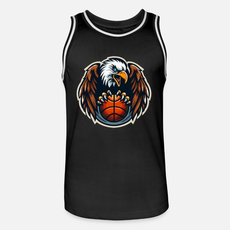 Squadra di basket Eagle - Maglia da basket per uomo - nero/bianco
