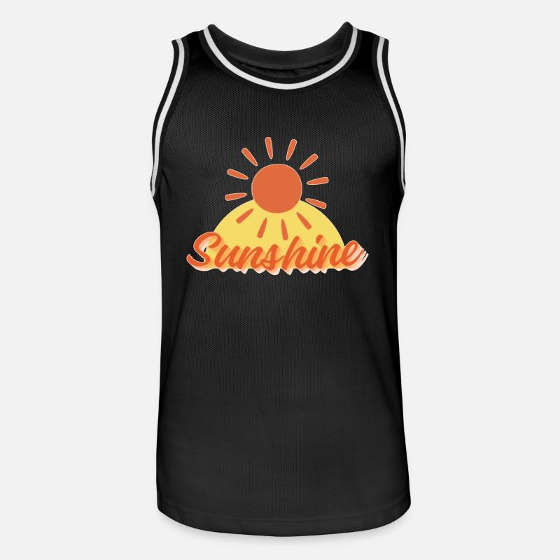 Il sole splende - Maglia da basket per uomo - nero/bianco