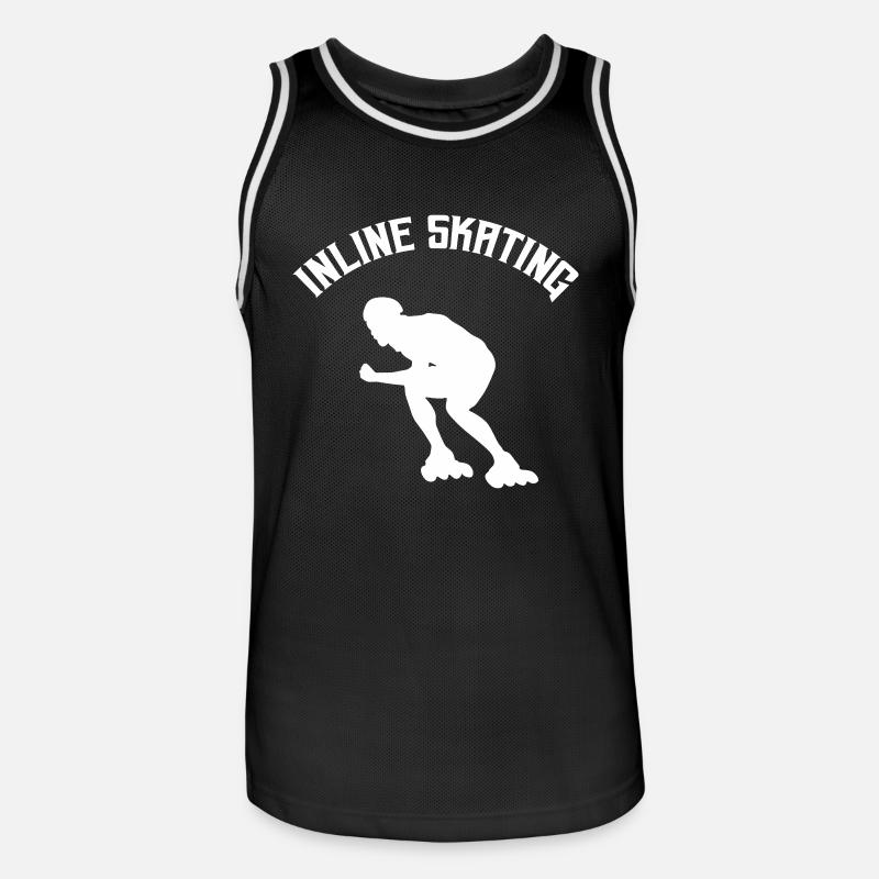 Inline Skating - Männer Basketball-Trikot - Schwarz/Weiß
