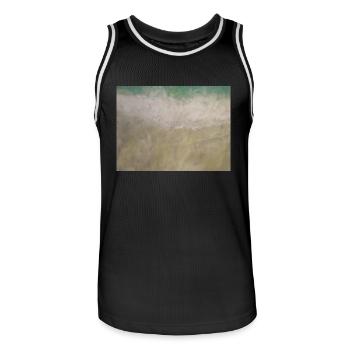 Welle trifft Strand - Männer Basketball-Trikot - Schwarz/Weiß - Vorne - AI Model Male 185 dark (185cm)
