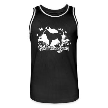 Pyrenäenberghund Hunde Hunderasse Wilsigns - Männer Basketball-Trikot - Schwarz/Weiß - Vorne - AI Model Male 185 dark (185cm)