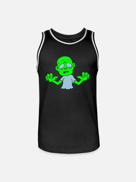 Zombie - Men's Basketball Jersey - black/white