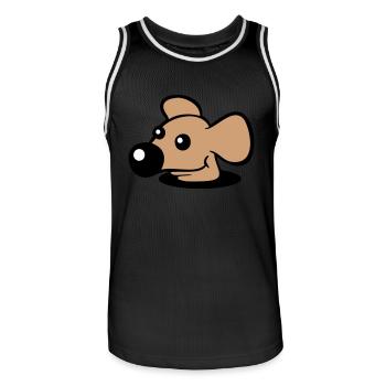Souris Grand Nez Trou Inférieur Trou De Souris Peeps Mignon - Maillot de basket Homme - noir/blanc - Devant - AI Model Male 185 dark (185cm)