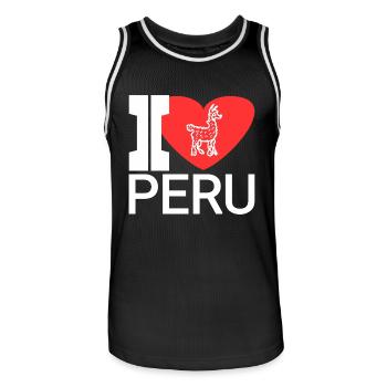 Favorite country peru - Men's Basketball Jersey - black/white - Front - AI Model Male 185 dark (185cm)
