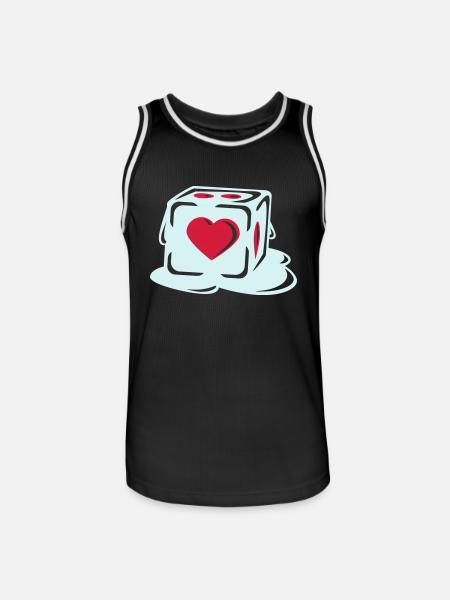 With Heart - Men's Basketball Jersey - black/white