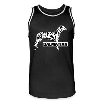 Dalmatiner - Männer Basketball-Trikot - Schwarz/Weiß - Vorne - AI Model Male 185 dark (185cm)