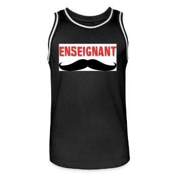 ENSEIGNANT - Maillot de basket Homme - noir/blanc - Devant - AI Model Male 185 dark (185cm)