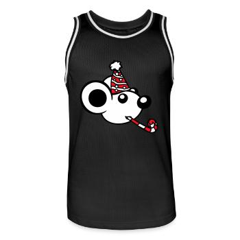 Maus Geburtstagsfeier Geburtstag Feiern Party Hut - Männer Basketball-Trikot - Schwarz/Weiß - Vorne - AI Model Male 185 dark (185cm)