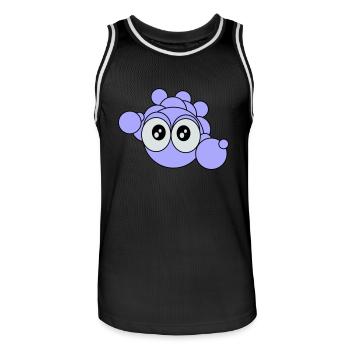 Bubbles - Men's Basketball Jersey - black/white - Front - AI Model Male 185 dark (185cm)