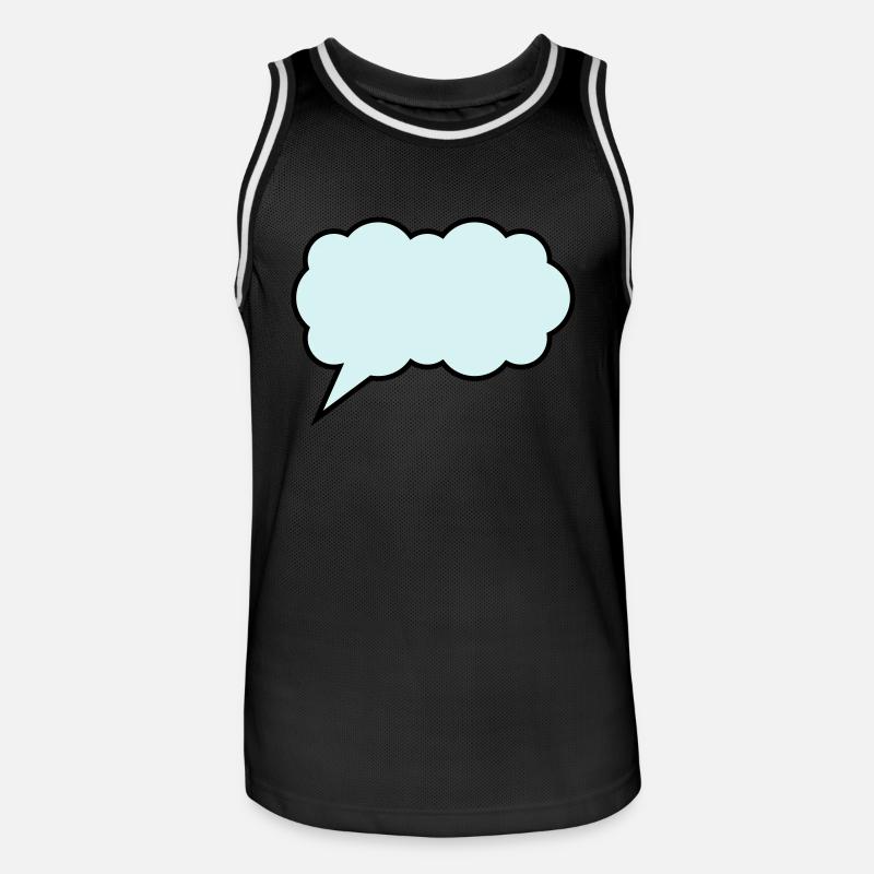 sprechblase cloud - Männer Basketball-Trikot - Schwarz/Weiß