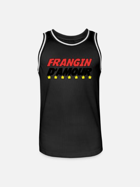 FRANGIN d'amour - Maillot de basket Homme - noir/blanc