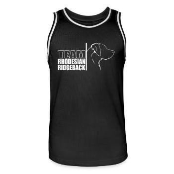 TEAM Rhodesian Ridgeback Dog Dog Wilsigns - Men's Basketball Jersey - black/white - Front - AI Model Male 185 dark (185cm)