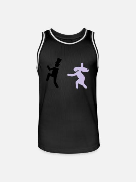Running Groom - Men's Basketball Jersey - black/white