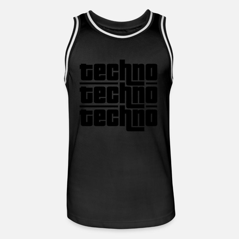 Techno Techno Techno - Maillot de basket Homme - noir/blanc