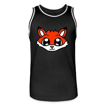 Fox Red Fox Wild Animal Clever Forest Inhabitants - Men's Basketball Jersey - black/white - Front - AI Model Male 185 dark (185cm)