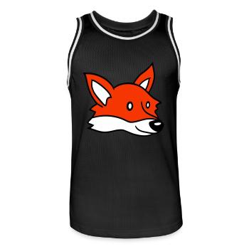 Fox Red Fox Wild Animal Clever Forest Inhabitants - Men's Basketball Jersey - black/white - Front - AI Model Male 185 dark (185cm)