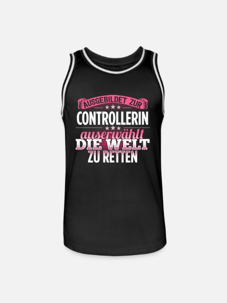 CONTROLLERIN - Die Auserwählte - Männer Basketball-Trikot - Schwarz/Weiß