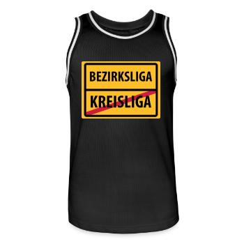ligue de district montée kreisliga - Maillot de basket Homme - noir/blanc - Devant - AI Model Male 185 dark (185cm)