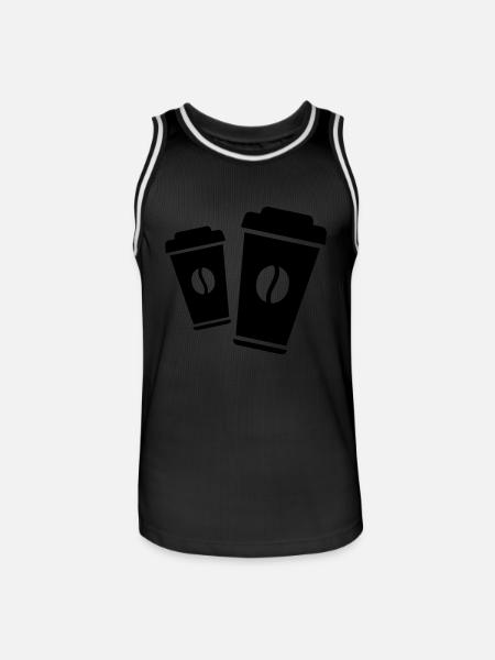 Kaffee To Go Coffee - Men's Basketball Jersey - black/white