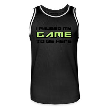 Gamer - Männer Basketball-Trikot - Schwarz/Weiß - Vorne - AI Model Male 185 dark (185cm)