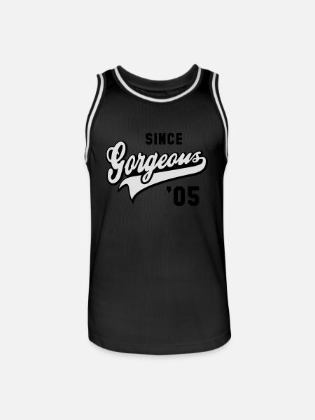 Superbe DEPUIS 2005 - Anniversaire - Maillot de basket Homme - noir/blanc