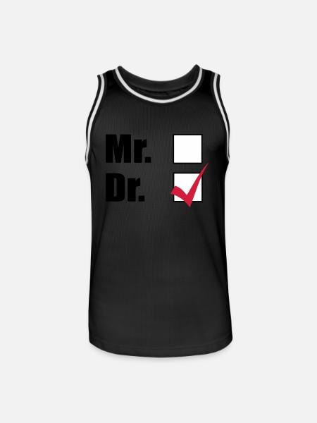 Doktortitel - Männer Basketball-Trikot - Schwarz/Weiß