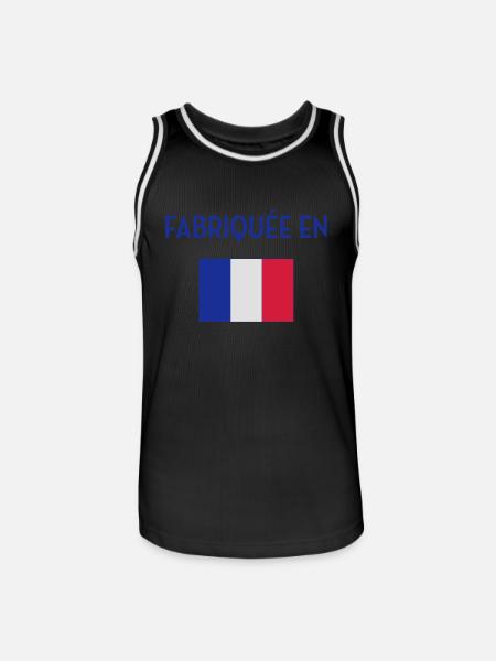 France / Français / Française / Bébé / Naissance - Men's Basketball Jersey - black/white