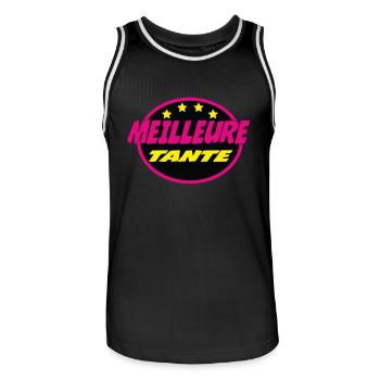 MEILLEURE TANTE - Maillot de basket Homme - noir/blanc - Devant - AI Model Male 185 dark (185cm)