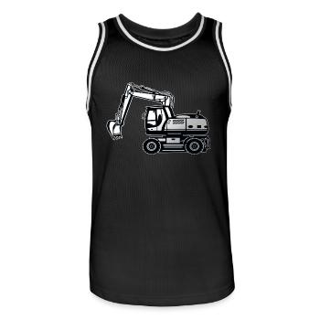 Bagger - Männer Basketball-Trikot - Schwarz/Weiß - Vorne - AI Model Male 185 dark (185cm)