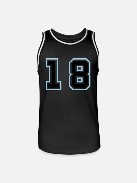 18 Number symbol - Men's Basketball Jersey - black/white
