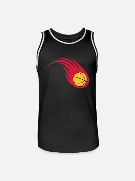 basketball fireball - Men's Basketball Jersey - black/white