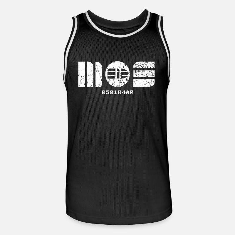 MOS SID 6581 - Männer Basketball-Trikot - Schwarz/Weiß