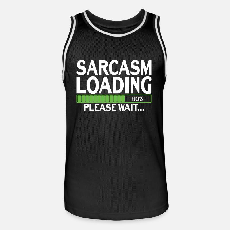 Sarcasm Loading please wait - Men's Basketball Jersey - black/white