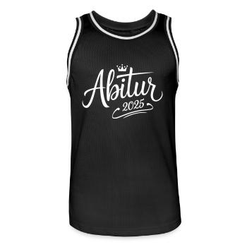 Abitur 2025 - Männer Basketball-Trikot - Schwarz/Weiß - Vorne - AI Model Male 185 dark (185cm)