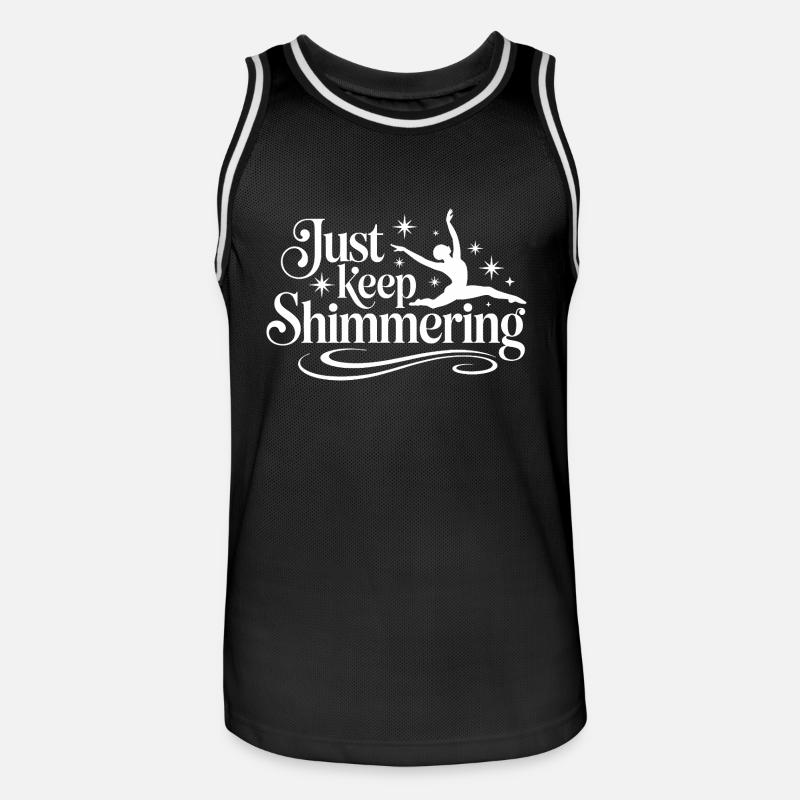 Schimmern Sie einfach weiter Synchronschwimmer - Männer Basketball-Trikot - Schwarz/Weiß