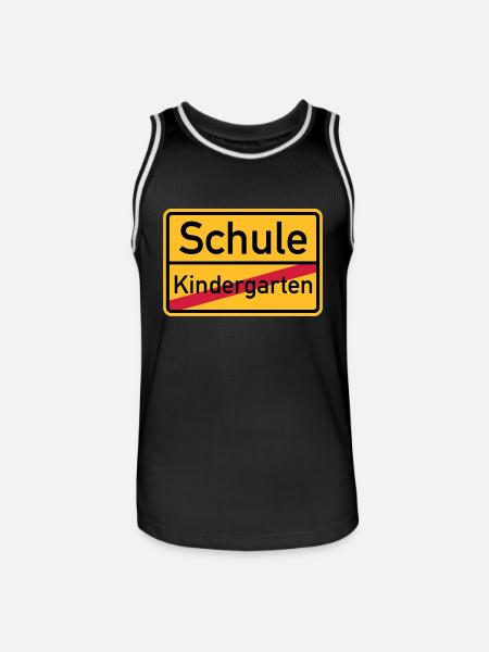 Schule - Männer Basketball-Trikot - Schwarz/Weiß
